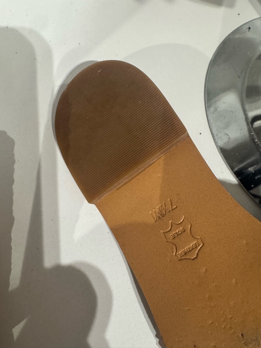 Tory Burch Carter Rose Gold Sequin Slide Sandals - Picture 5 of 5